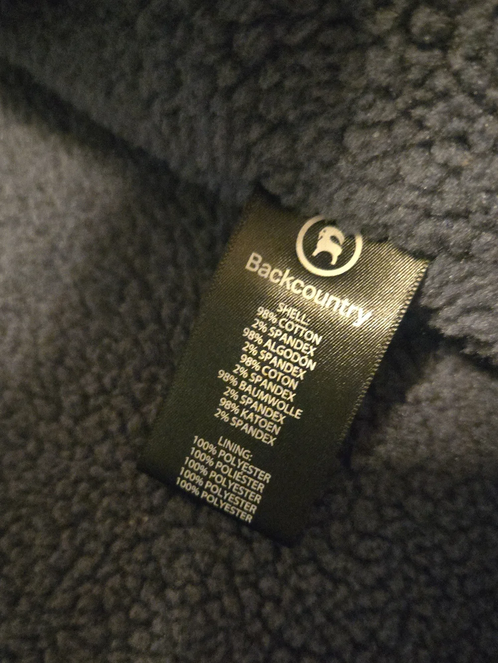 Backcountry size large